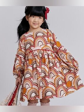 Pink Chicken Long Sleeve Dress Size 3T